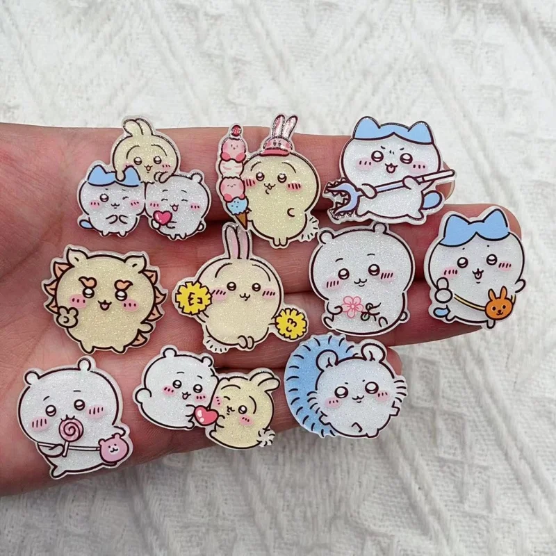 10pcs  acrylic decorative cartoon anime peripheral badges handmade decorations for children\'s small gifts