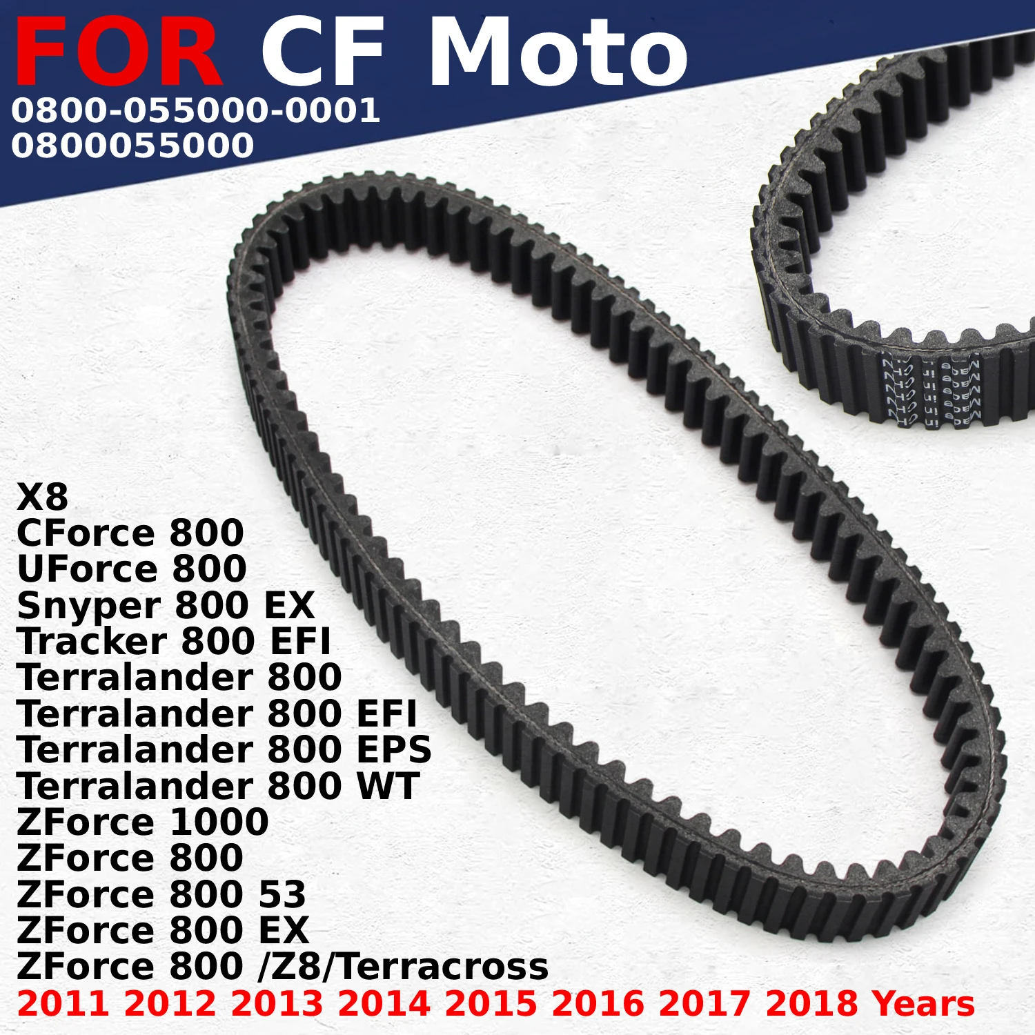 

Приводной ремень мотоцикла для CF Moto Terralander Snyper ZForce 800 EX EFI EPS WT 53 /Z8/Terracross 0800-055000-0001