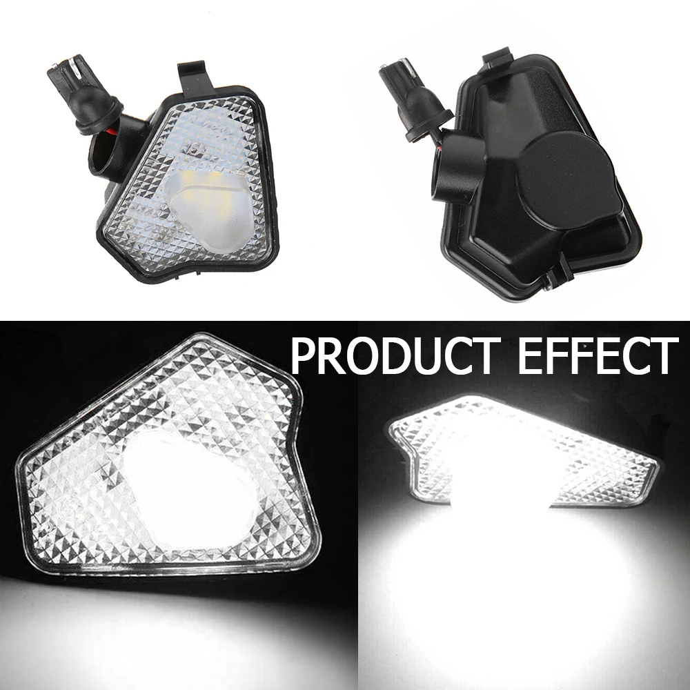 2Pcs LED Under Side Mirror Light Puddle Light For Mercedes Benz B C E S CLA GLA GLK Class 2012 2013 2014