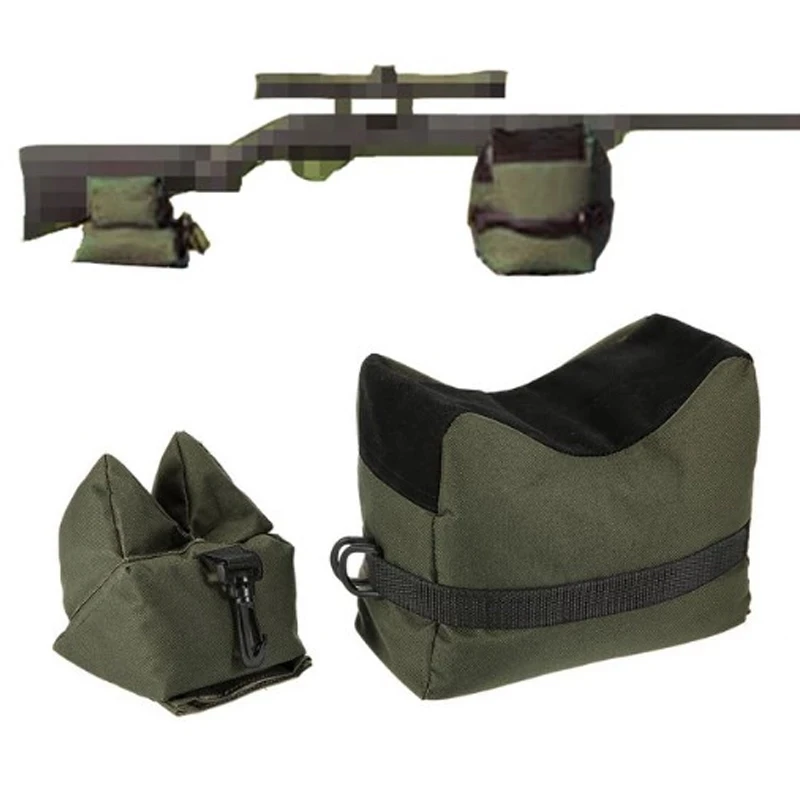 

Outdoor Bike Front Rear Bag Support Rifle Sandbag Set Portable Sniper Hunting Tactical Gun Rest Target Stand CS Shooting Bag