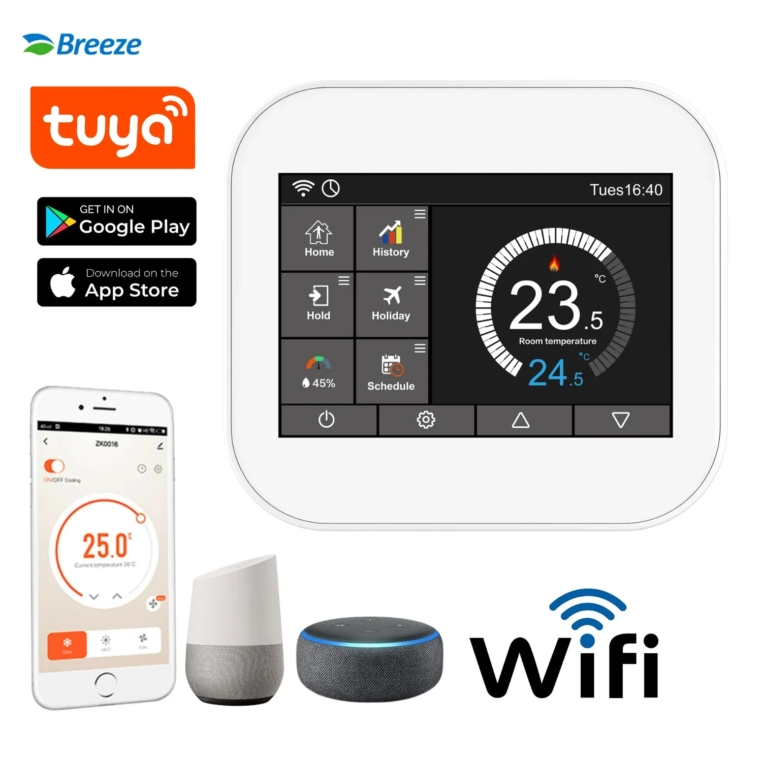 home wifi smart Floor Electronic heating wireless thermostat digital and receiver