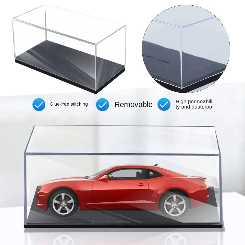 Durable 1/64 Diecast Model Car Display Box Acrylic Transparent Storage Box DIY Dustproof Display Frame Toy Figures