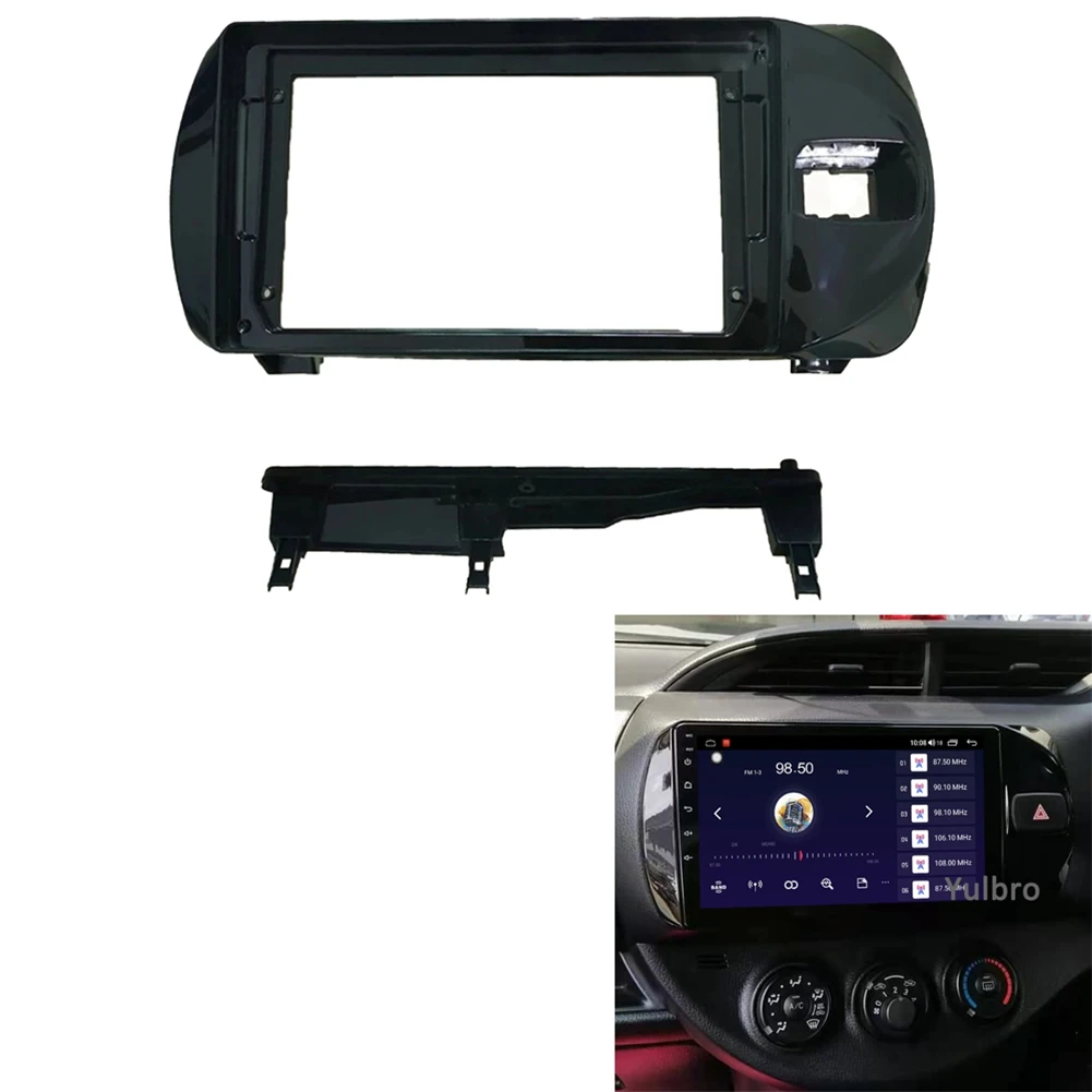 Autoradio-Blende für Toyota Vitz 3 2014–2020, DVD-Stereo-Rahmenplatte, Adapter, Montage, Armaturenbrett, Installation, Lünette, Zier-Set