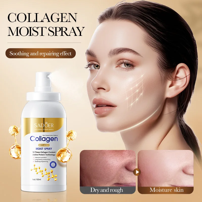 Collagen moisturizing spray, anti-wrinkle hydrating and moisturizing spray, whitening and freckle removal, wrinkle removal