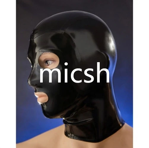 

Latex Rubber Gummi Maske Mask Hood Eyes mouth open Anzug Size XS~XXL