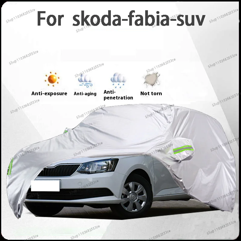 

For Skoda Fabia Fit Car Cover - Waterproof, Dustproof, Sunshade (UV), Snowproof | Silve Full Cover with All-Day Protection