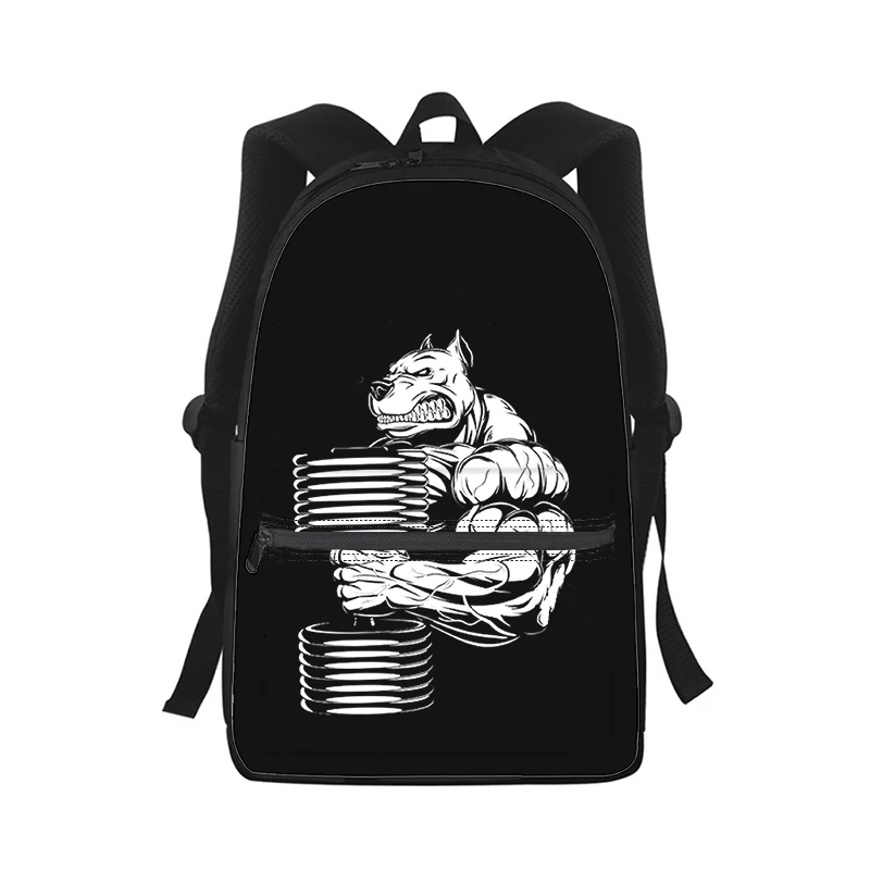 Exercise Bodybuilding GYM Fitness Men Women Backpack Print Fashion Student School Bag Laptop Backpack Kids Travel Shoulder Bag