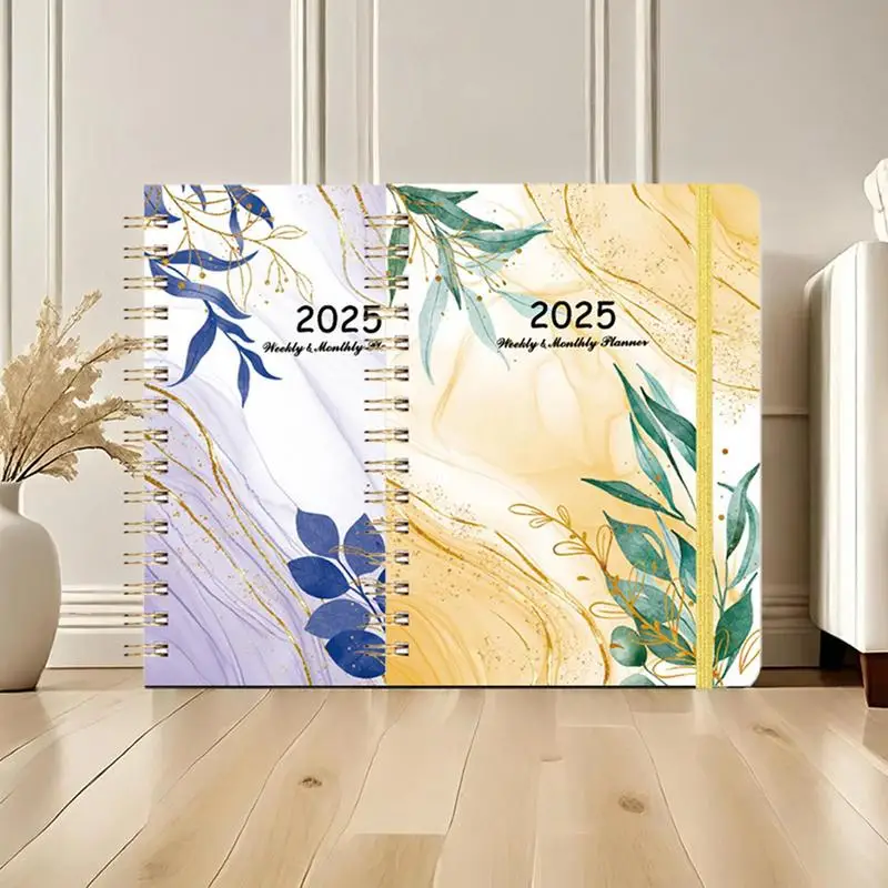 

2025 Planner Notebook 365 Days Calendar Agenda Planner A5 Diary Notepad Weekly Goal Habit Tracker Schedules Organizer