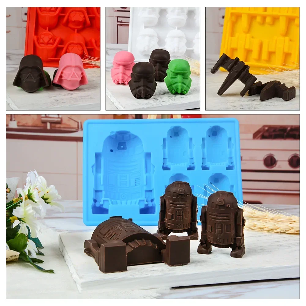 Colorful Silicone Ice Tray, Silicone Robot Chocolate Mold, Starcraft1pc Ice Cube Mold, Household Ice Cube Mold