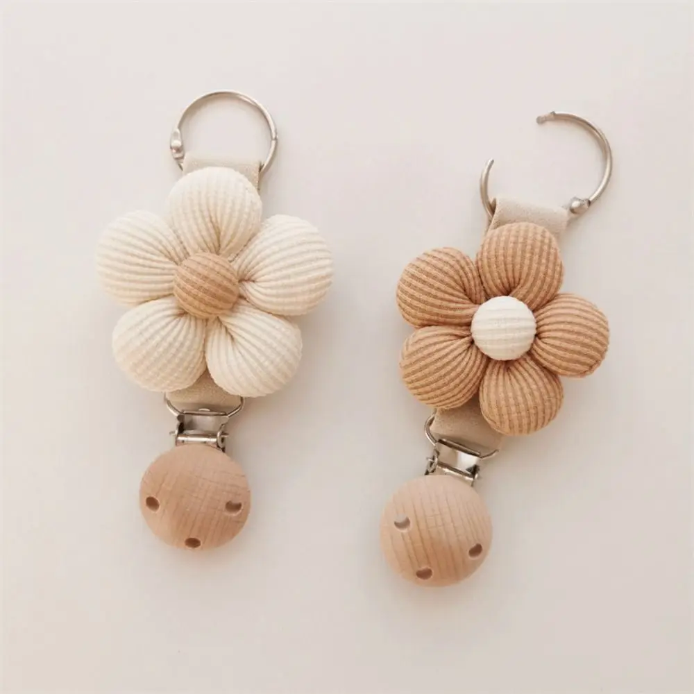 Anti-lost Cotton Flower Hat Clip Wood Clip Portable Hat Storage Travel Hat Holder Hanging on Bag Organizer Gadget Outdoor