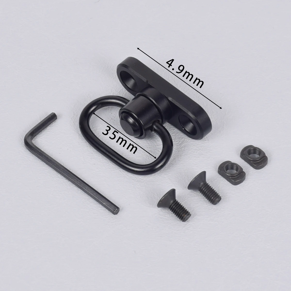 NONE RSA GBB Schnellverschluss QD-Schlaufenhalterung Mlok Zielfernrohrmontageadapter Picatinny-Schiene Schnellwechsel QD-Schlaufenaufnahmehaken 4