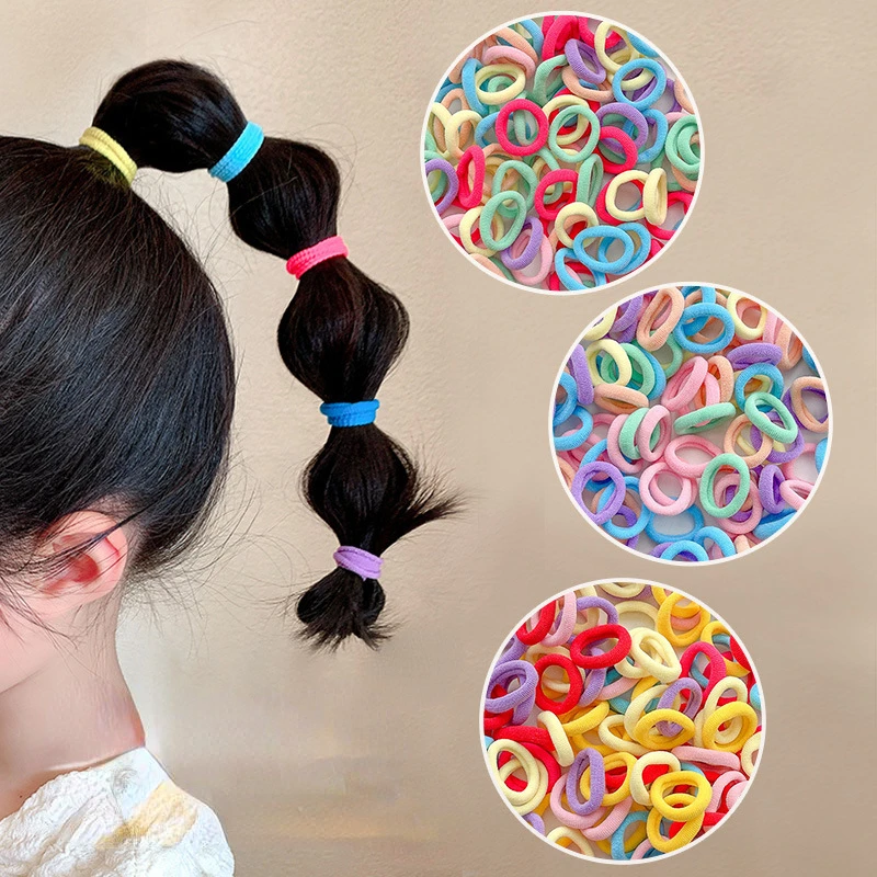 Vibrant Candy Color Ponytail Holders Soft Polyester Elastic Hair Ties with Preppy Style Ideal Gift for Girls Hair Accessories