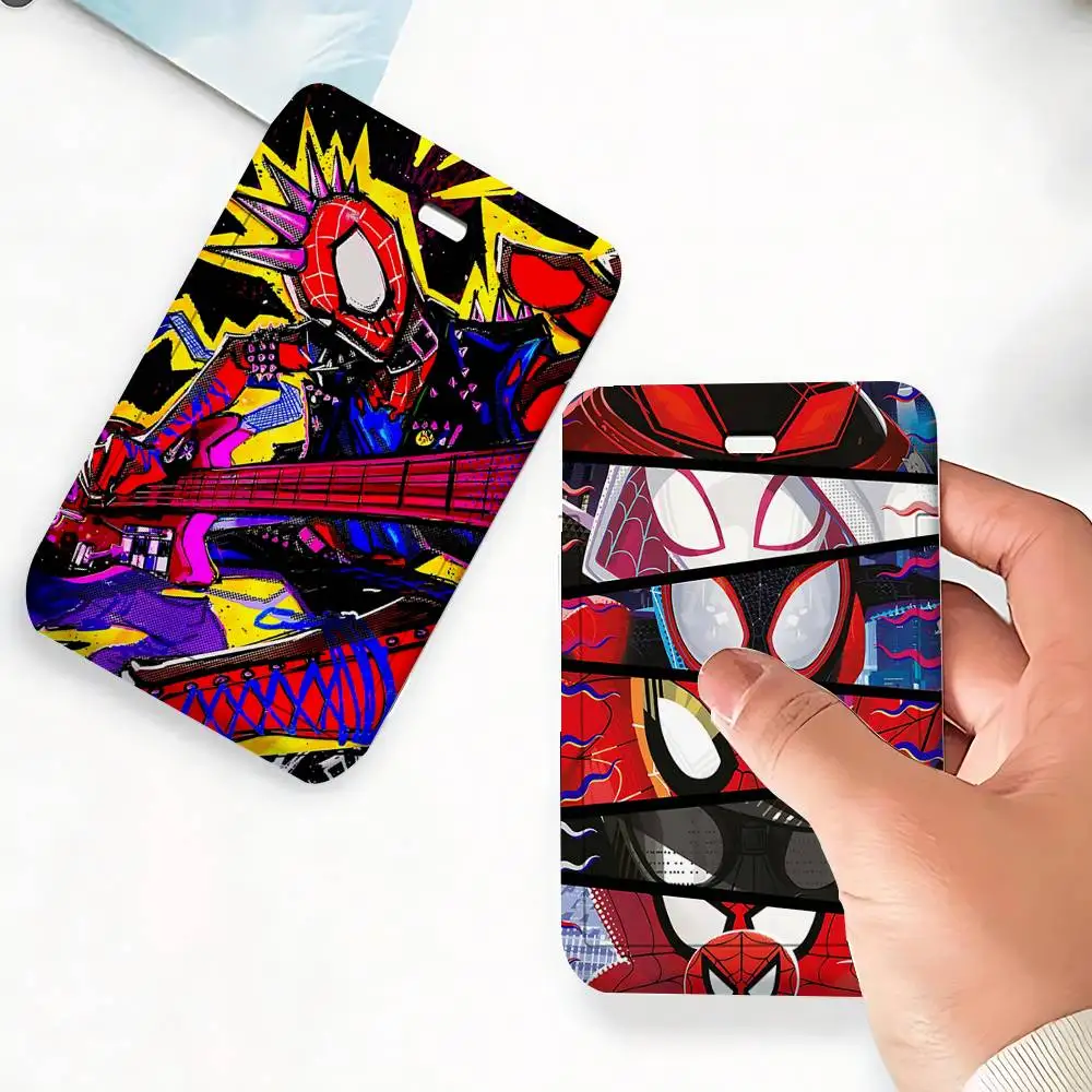 Cool S-Spider-Man 1 Card Holder, Leather Card Storage Box, Key Chain, Access Tag Holder, ID Card Holder, Key Chain