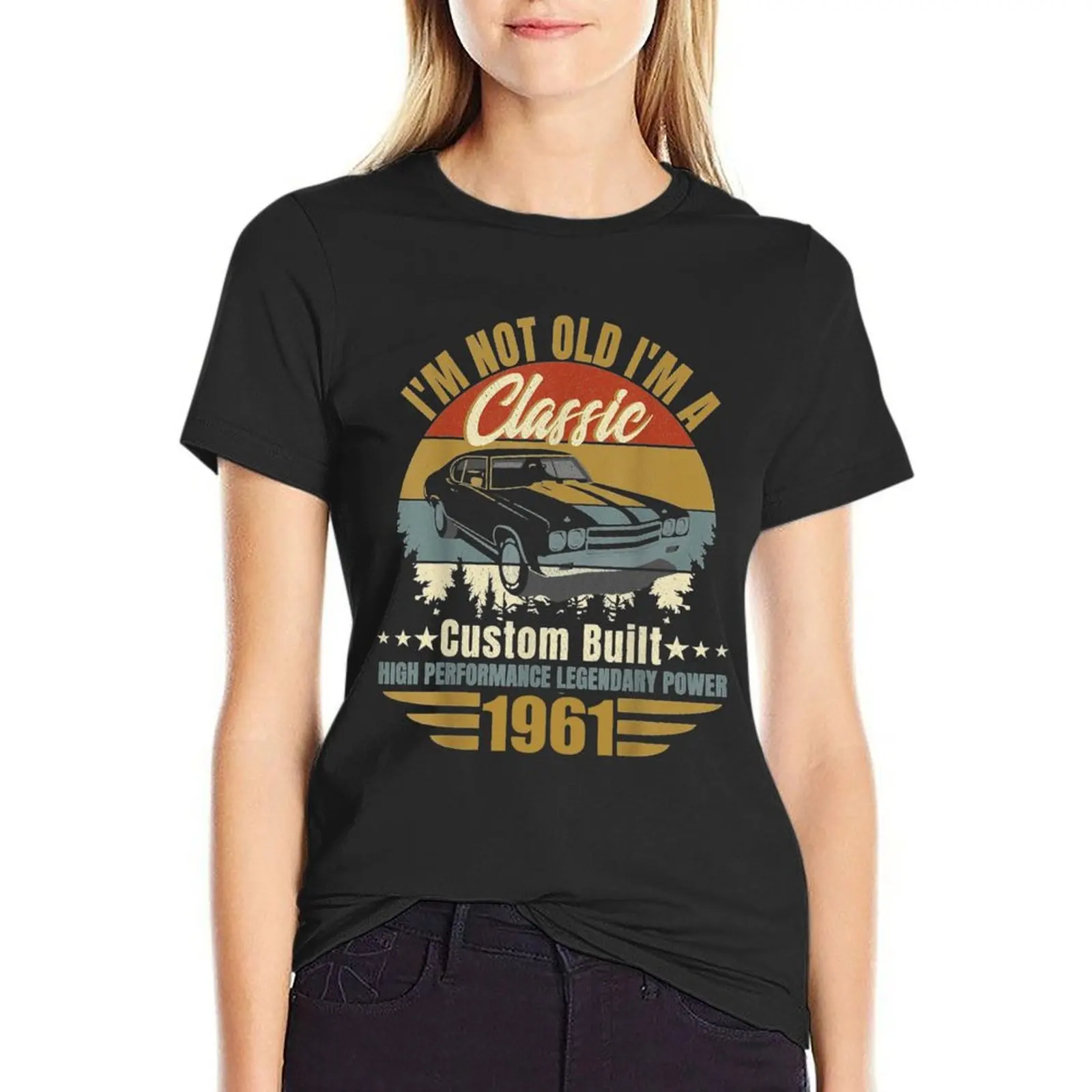 Non sono vecchio sono un classico nato 1961 t-shirt vestiti carini vestiti da donna oversize magliette oversize femminili per le donne