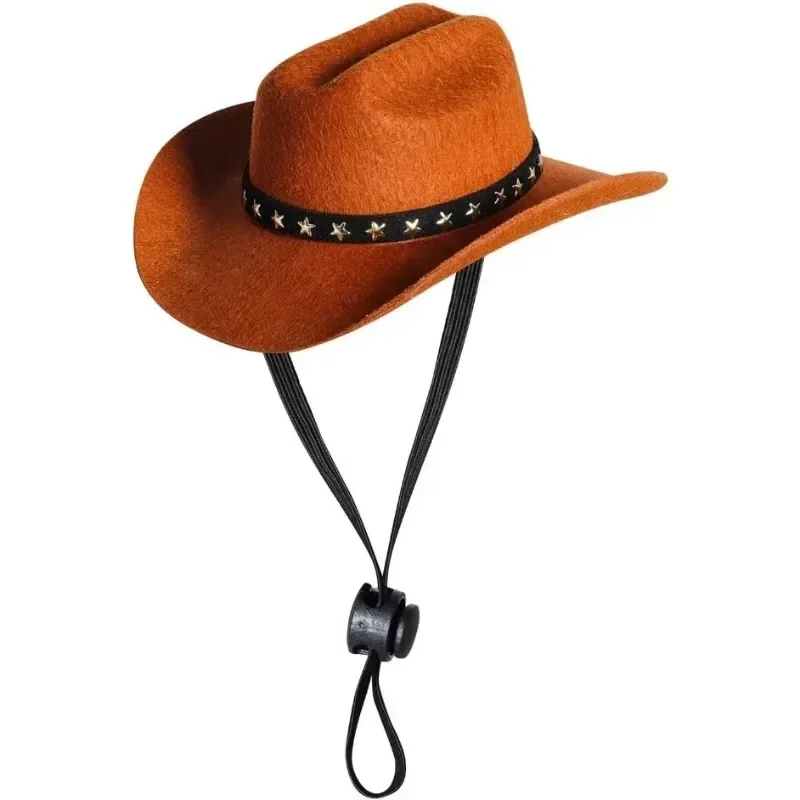 Adjustable Pet Dog Hat Star Cowboy Pet Supplies Costume Top Hat Headwear Caps Pet Sun Hats for Cats