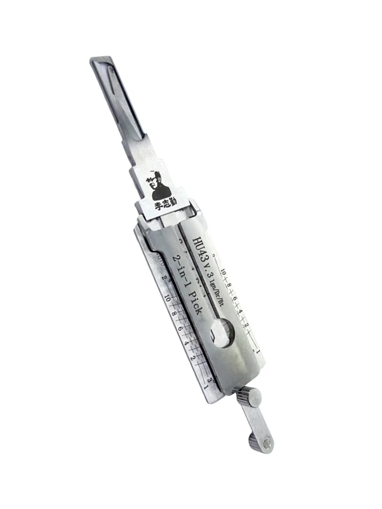 Original Lishi HU43 V.3 2 in 1 Lock Pick Decoder Ignition Car Door Opener for Old Opel Models Vertical Milling view 6
