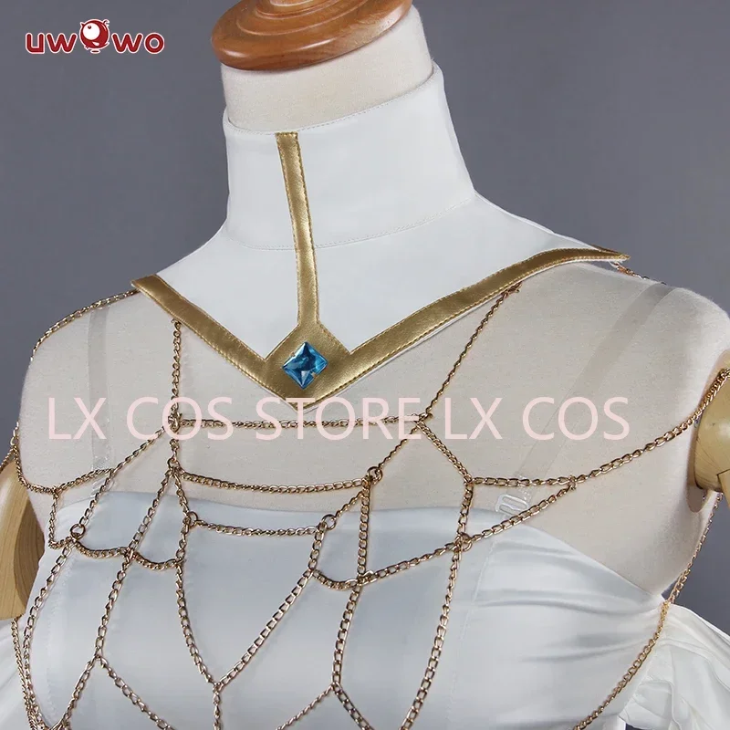 Overlord Albedo Cosplay Costume pour femme, robe blanche, Max Anime, Halloween, Noël