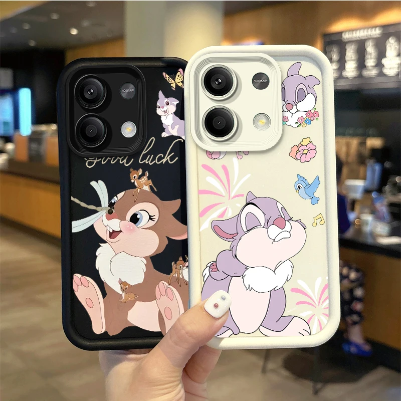 Hot Disney Bambi Thumper Phone Case For Redmi Note 13 12 Pro Plus Note 13 12 11 10 9 Pro 14C 12C 10C 9C A3 A2 A1 Dustproof Cover