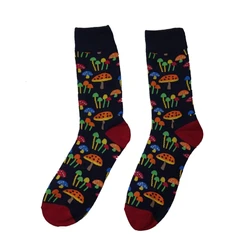 MYORED A pair of new cotton socks mushroom cartoon cute fashion men's casual socks