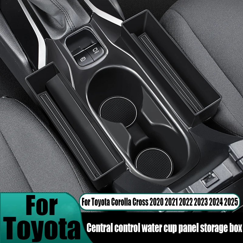 For Toyota Corolla Cross 2020 2021 2022 2023 2024 2025 central control water cup panel storage box modified car storage supplies