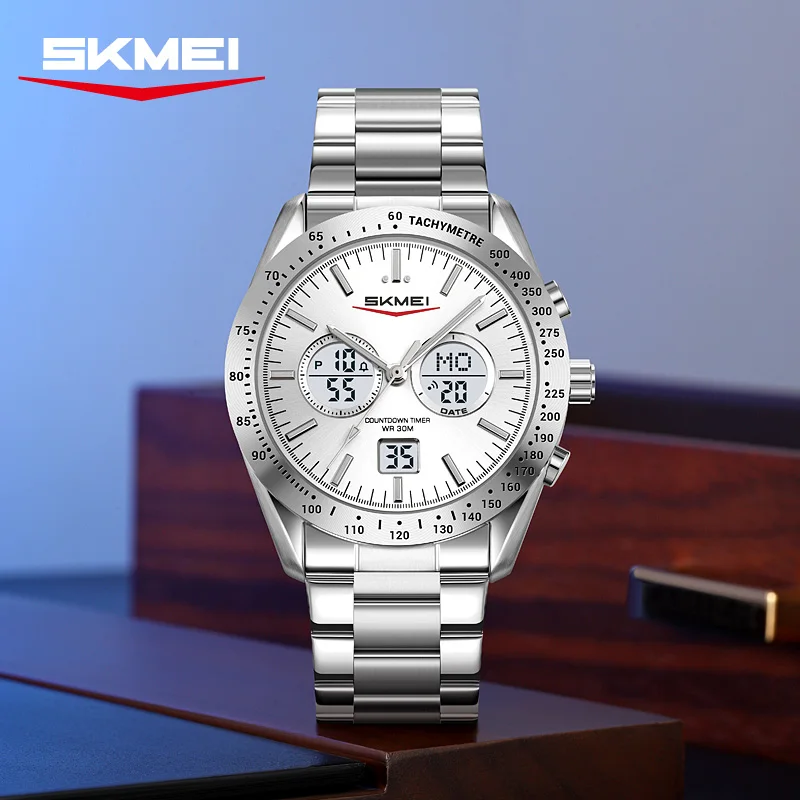 SKMEI 2503 Sports Digital Watch Dual Display Waterproof Electronic Multifunctional Clock reloj hombre New Luxury Business Men's