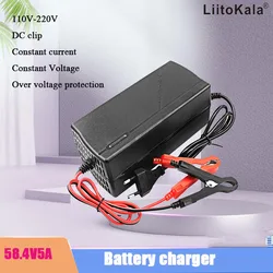 NewLiitoKala 58.4V 5A Intelligent Charger, 4 Amperes, Suitable For 16S 48V LiFePO4 Outdoor Battery High-Power Full Charge Self S