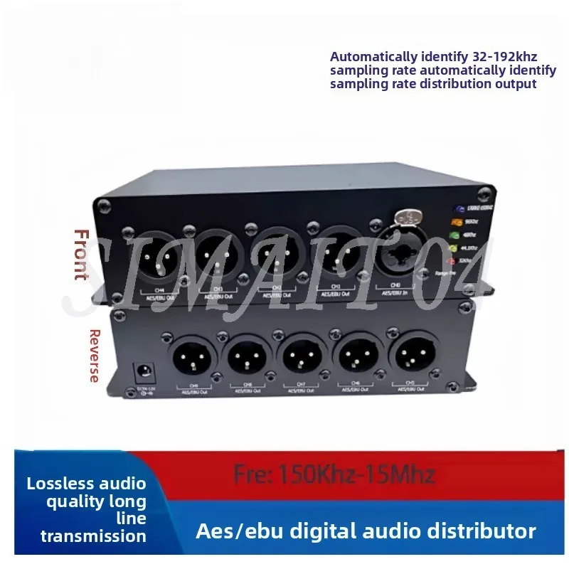 AES Digital Audio Splitter Support 32Khz-192Khz Sample Rate AES/EBU Splitter Support AES3