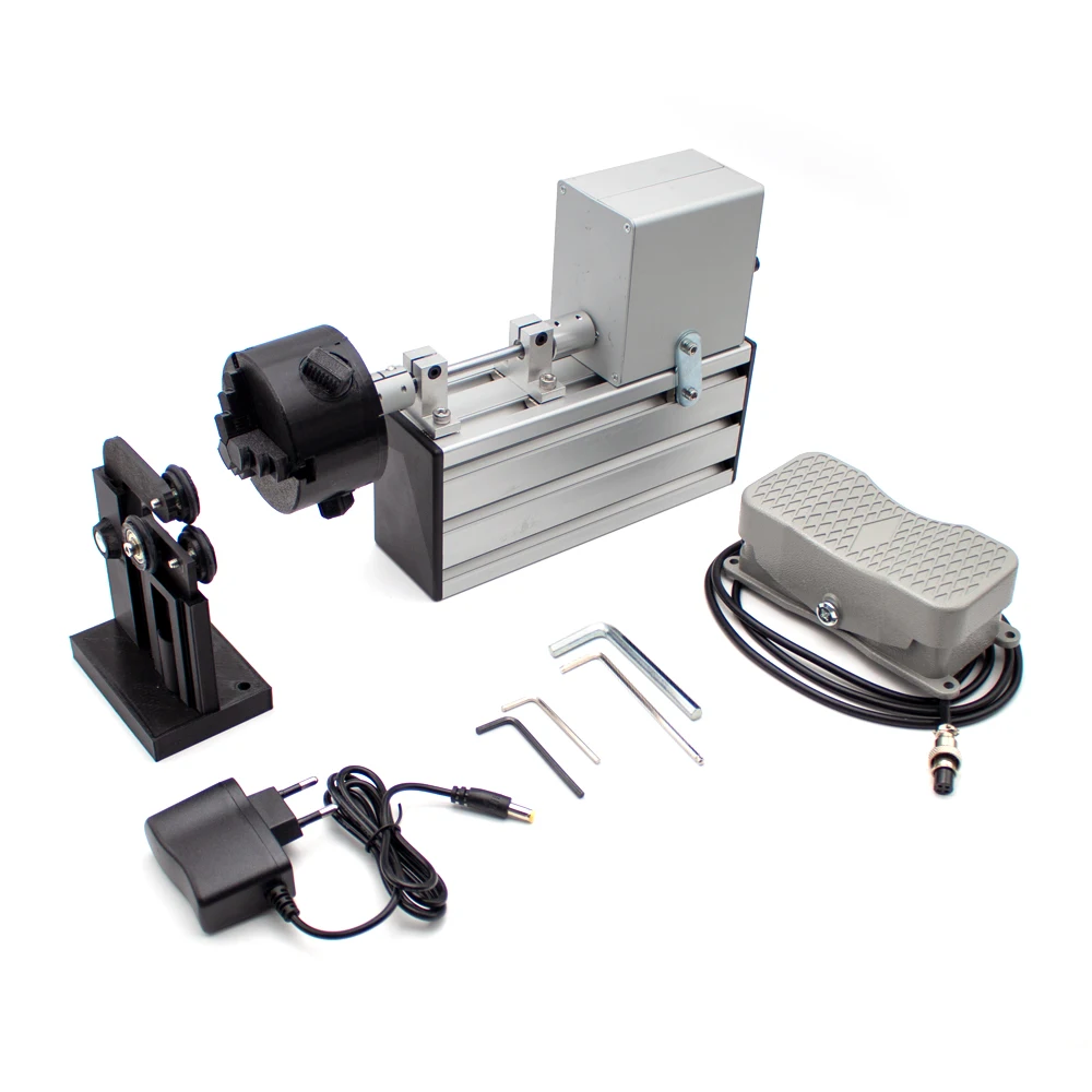 Portable Fishing Rod Winding Machine Epoxy Resin Rotating Gluing Tool Fishing Rod Building Elctric-Drive Machine + Foot Switch