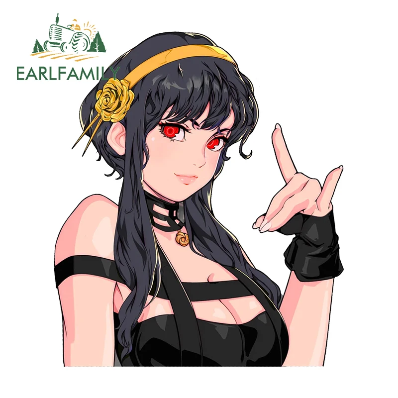 EARLFAMILY مثير مضحك يور فانارت سيارة ملصق الإبداعية شخصية ملصق مائي مقاومة للخدش أنيمي قافلة مرآة الرؤية الخلفية الرسومات