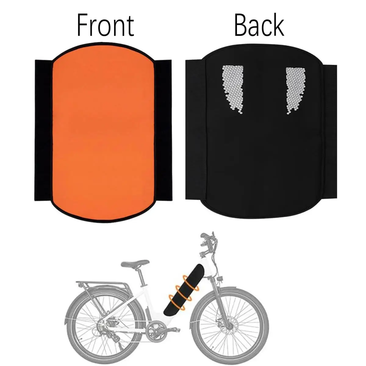 DOMEN E-Bike Batterie Schutzhülle Fahrrad Rahmen Batterie Anti Kälte Und Reflektierende Staubdichte Schutzhülle Fahrrad Zubehör – Detail 2