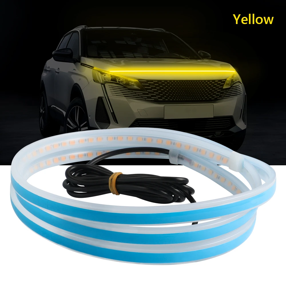 LED Auto Haube Atmosphäre Licht Streifen Wasserdichte Auto Außen Dekoration Beleuchtung Dekorative Scheinwerfer Umgebungs Lampe 12V Universal