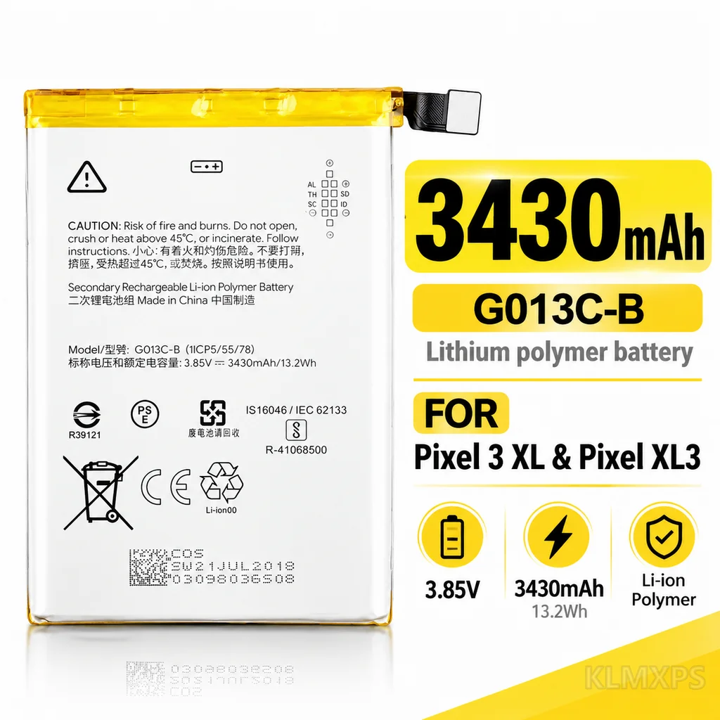 Replacement Battery G013C-B for HTC Google Pixel 3 XL Mobile Phone Built-In Battery Board High Capacity Cell