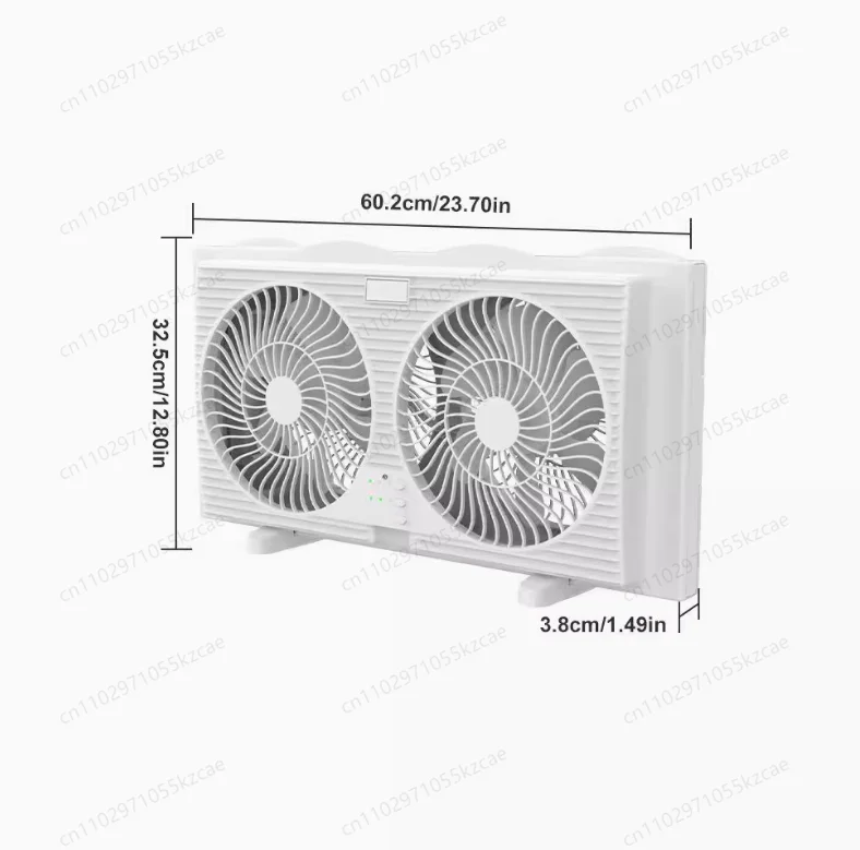 9 Inch Dual Blades Adjustable Width Window Exhaust Fan 3 Speeds 3 Functions Full Remote Control For Bathroom Kitchen