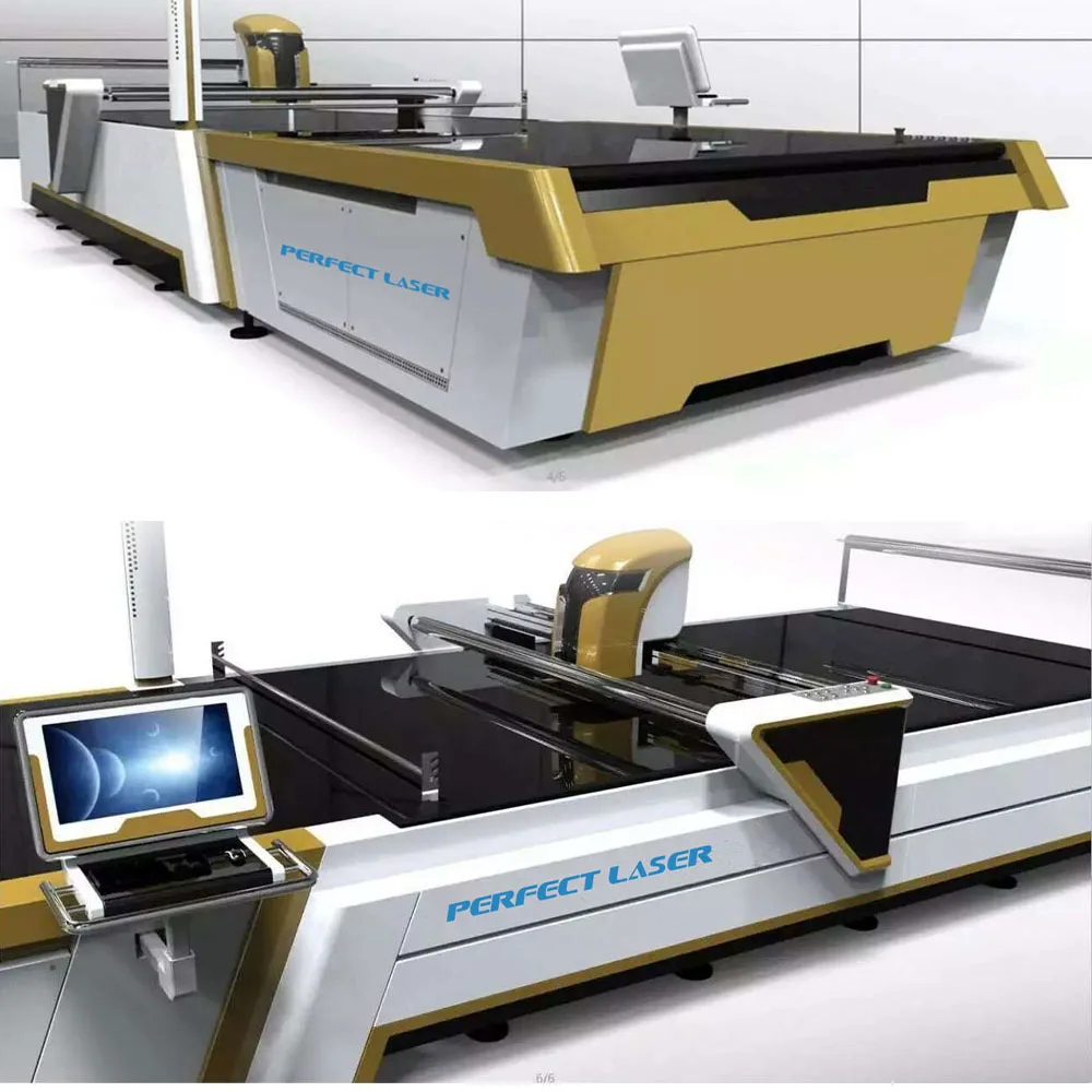 Perfeito Laser Automatic Fabric CNC Cutter, Corte para algodão poliéster lã malha roupas, Máquina de corte têxtil