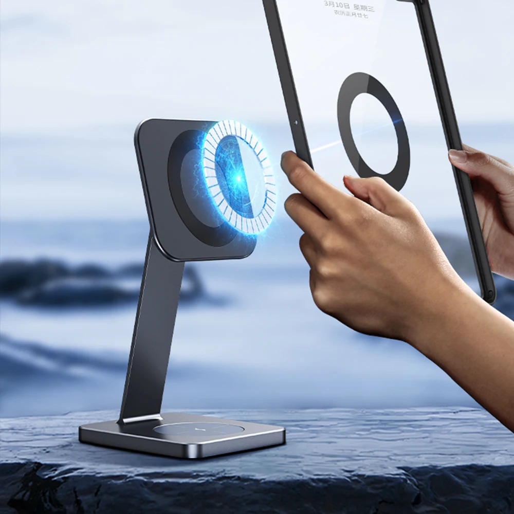 New Arrival Adjustable 360 Rotate Aluminum Magnetic Tablet Holder Stand For iPad Pro 12.9 Inch
