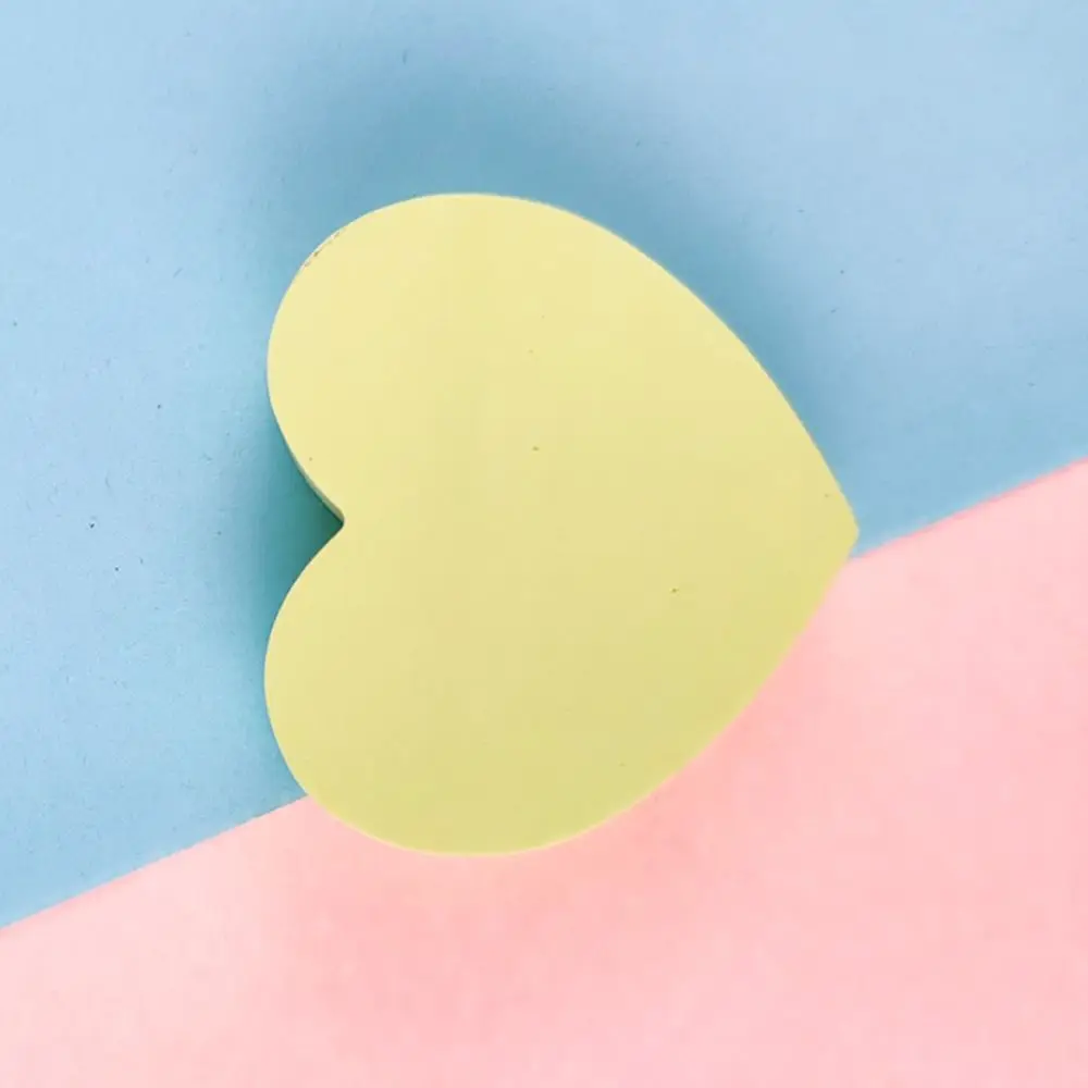 Staff Students Heart Shaped Sticky Notes Self-Adhesive 120 Sheets Memo Pad Candy Color Writing Pads Notepad Stationery