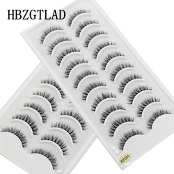 HBZGTLAD 10 pairs natural false eyelashes fake lashes long makeup 3d mink eyelashes eyelash extension mink eyelashes for beauty