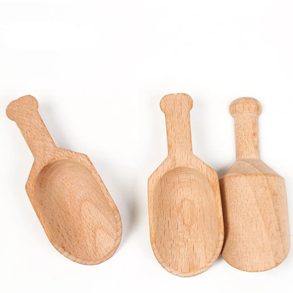 

Mini Wooden Scoop Teaspoon Small Salt Shovel Bath Salt Spoon Milk Powder Wood Condiment Spoons Coffee Tea Sugar Spoon