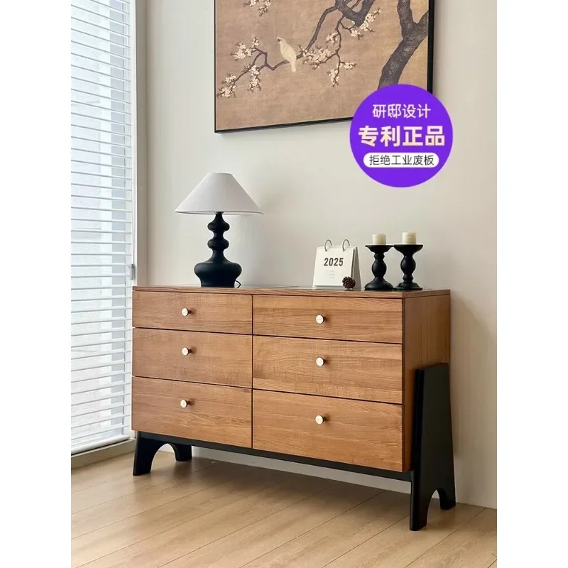 ستة أدراج عتيقة من الخشب الصلب لتخزين غرفة النوم وغرفة المعيشة #3