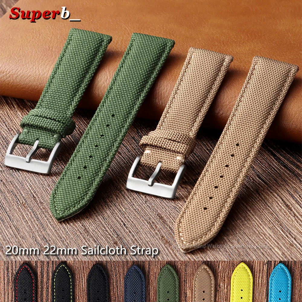 Canvas Strap Watch - Tali Jam Tangan Nilon Kain Layar