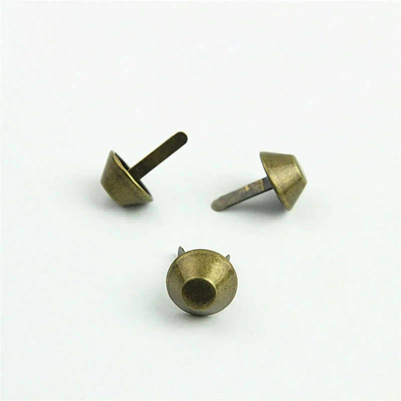 500Pcs 15mm Metal Feet Buckle Caps Studs Two-Legged Fasteners Colored Bottom Nail for Bags Shoes DIY Hardware Accessories