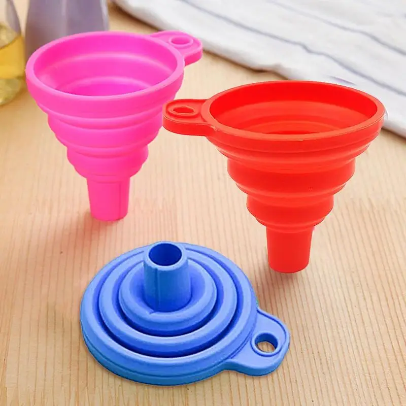 Engine Funnel Car Universal Silicone Liquid Funnel Washer Fluid Change Foldable Portable Auto Engine Oils Petrol Change Funnel