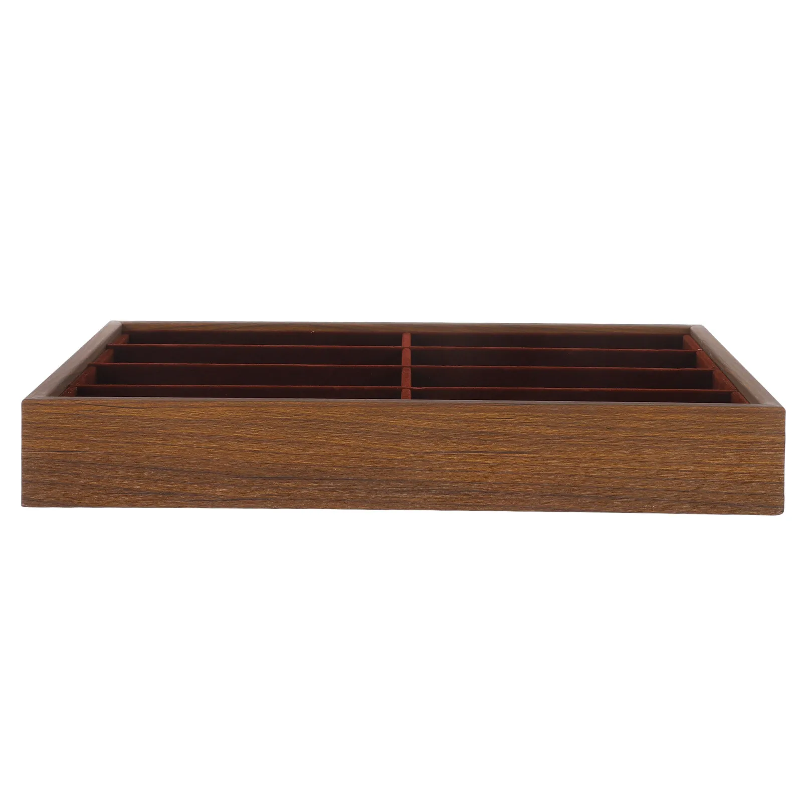 Estuche Organizador de Gafas de Sol con Diseño de Madera de Nogal, 8 Compartimentos, Bandeja para Gafas, Exhibidor de Escritorio, Caja para Joyas