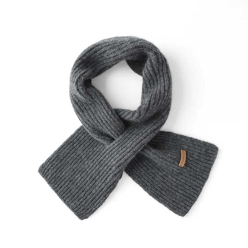 خريف جديد 100% وشاح كشمير ناعم نقي للجنسين وشاح صغير عالمي متعدد الاستخدامات مثقب مزدوج Yuanbao الرقبة أدفأ #1