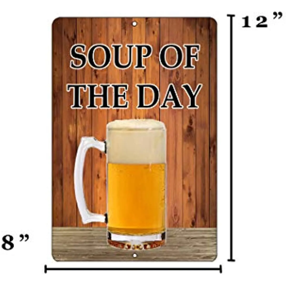 Rogue River Tactical Funny Beer Alcohol Sign Metal Tin  Home Bar Kitchen Soup of The Day  Wall Art Decor  