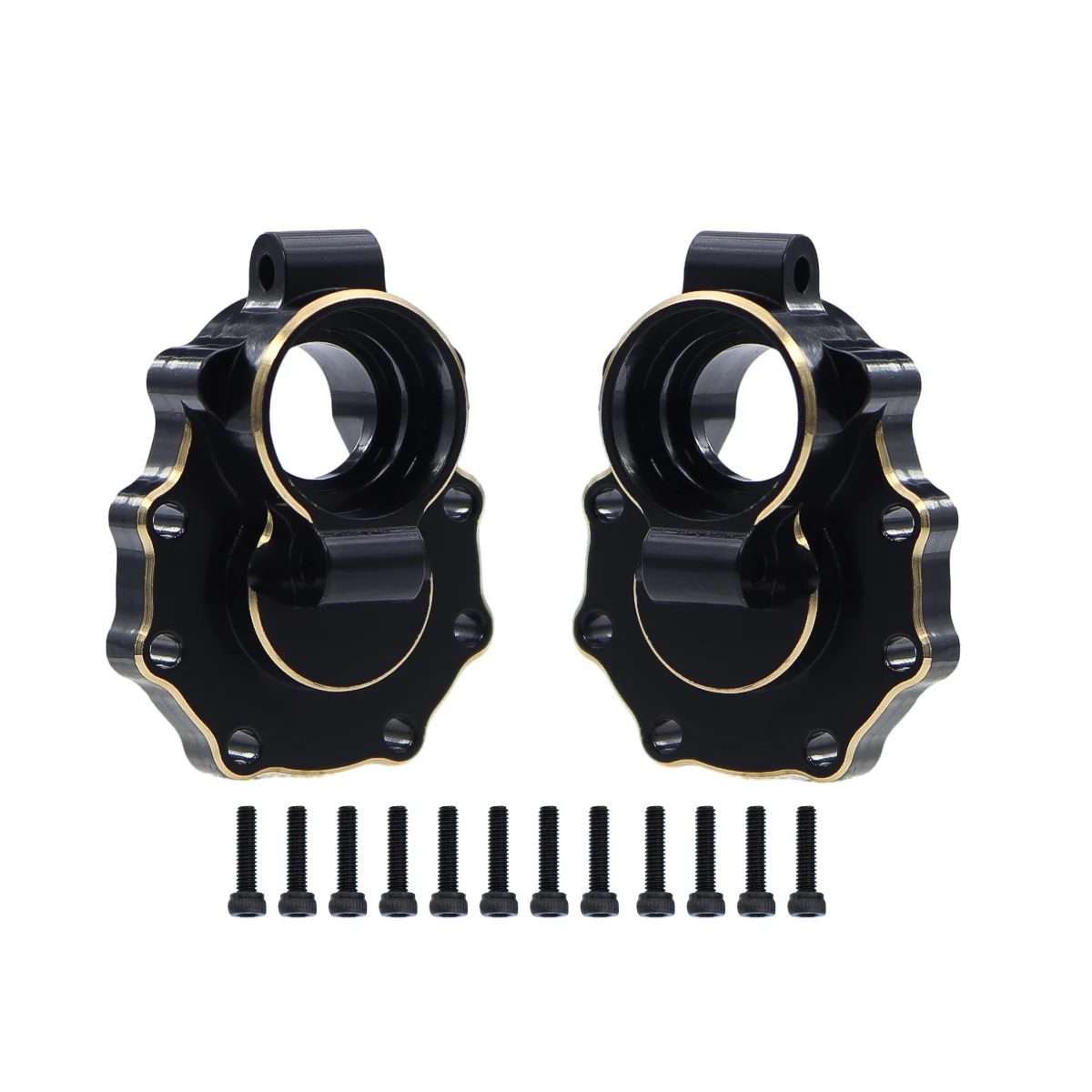Brass Black Counterweight Portal Axle C-Hub For 1/10 TRX4 TRX6 RC Crawler Car Upgrade Parts
