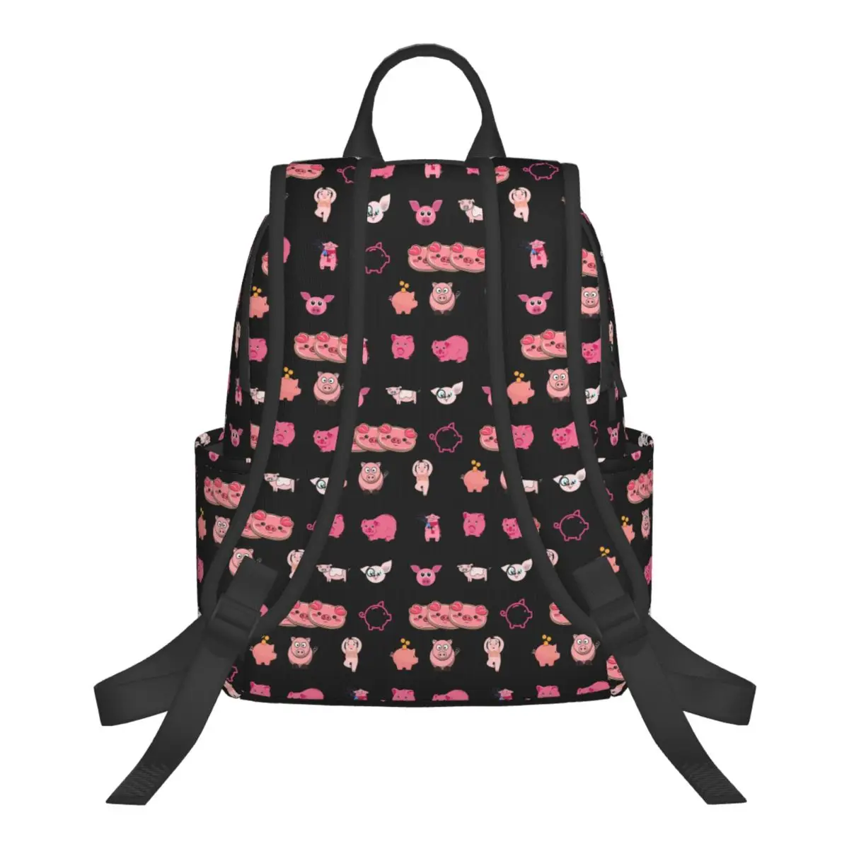 National Pig Day Sticker Pack Student Backpack School Bag Hiking Travel Daypack for Men Women Fashion Bookbag Shoulder Bags