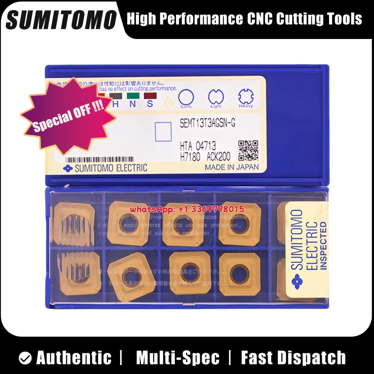 SUMITOMO Original SEMT SEMT13T3 AGSN-H AGSR-G MYXG ACZ330 ACM300 ACP300 Milling Insert 10pcs