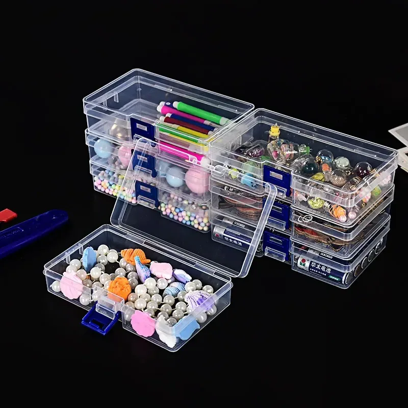 Storage Box Practical Toolbox Plastic Container Box for Tools Case Screw Sewing PP Boxes Transparent Component Screw Jewelry