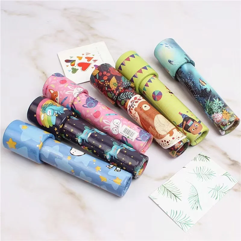 3D Cartoon Kaleidoskop Spielzeug Für Kinder Kaleidoscopes Für Unruhige Kinder Baby Spielzeug Party Favors Geburtstag Weihnachten Geschenk Leckereien